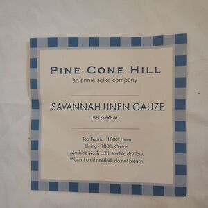 Pine Cone Hill Savannah Linen Gauze Twin Bedspread & Euro Sham White Ivory New